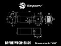Pump tank combo Bitspower Premium Cubiod Reservoir 150 (D5)