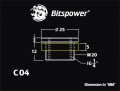 Fitting Bitspower Gen 1/4 (Carbon Black)