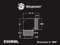 FITTING Bitspower 90+com OD:12 male-female (Carbon Black)