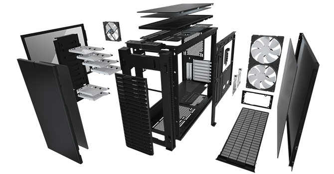 Đánh giá vỏ case pc Design Fractal Define R6 khi lắp đặt hoàn thiện