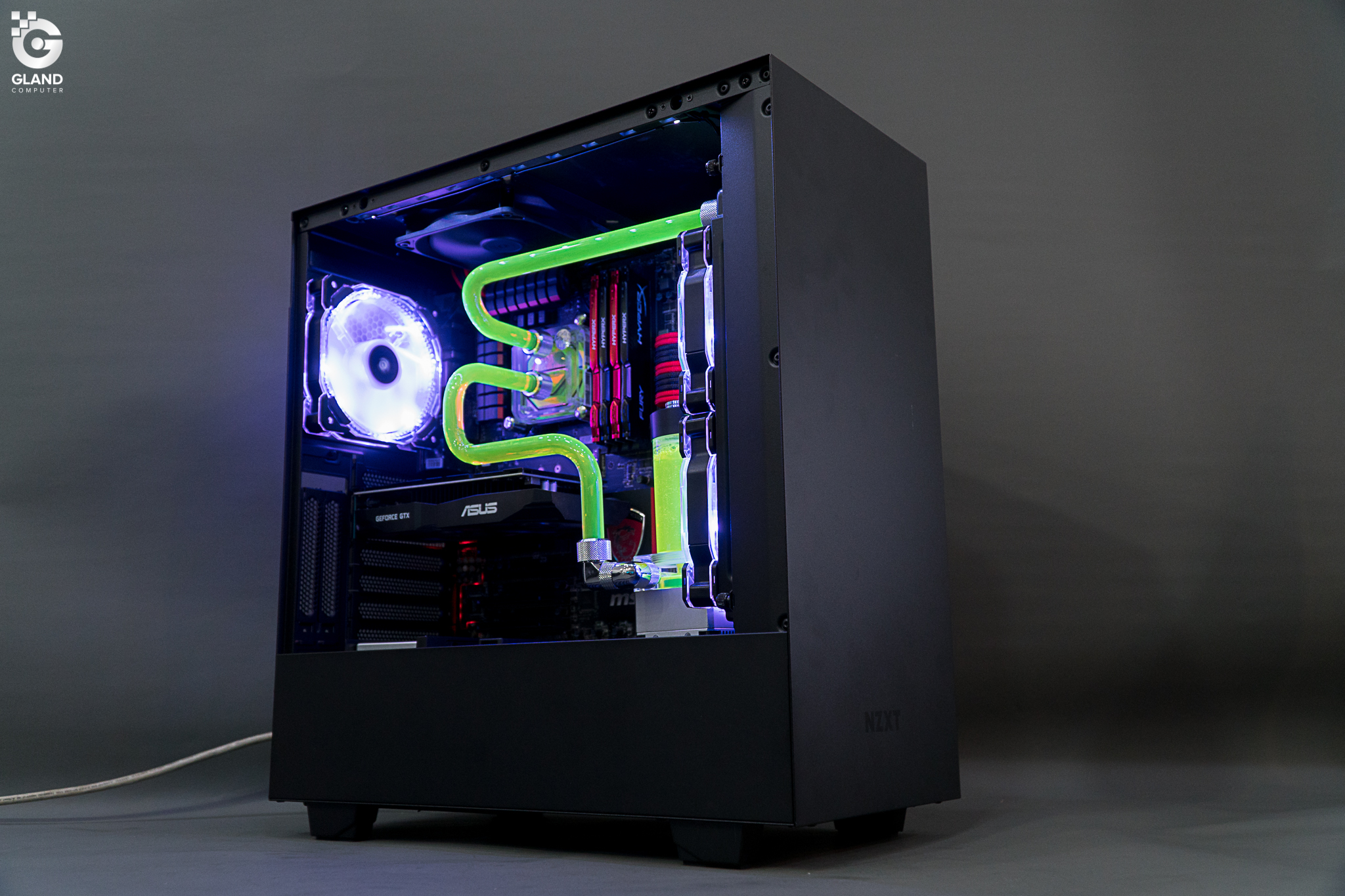 [Case modding] NZXT H500 Black build - GREEN UV
