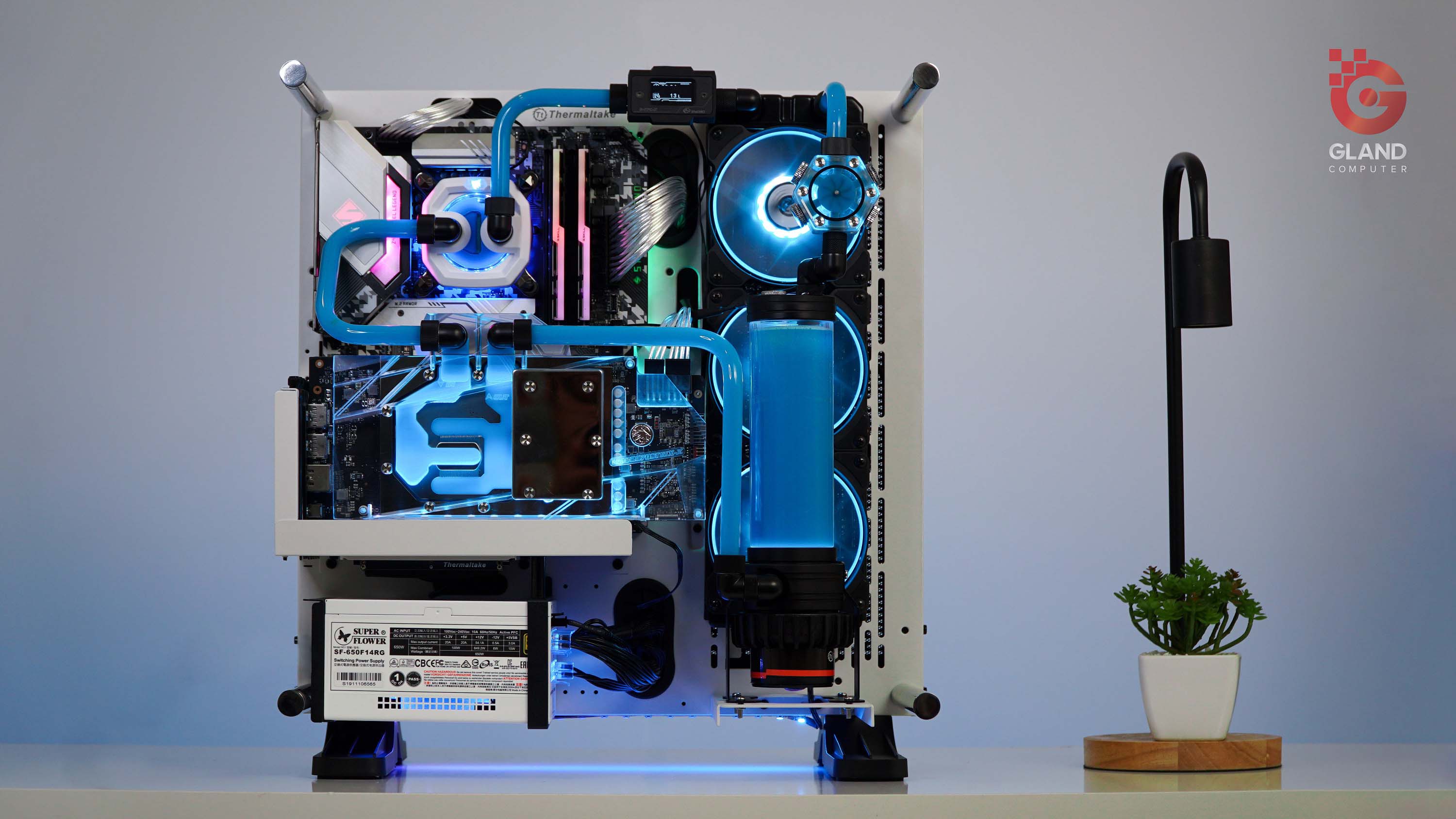 [Case modding] Thermaltake Core P3 Snow white - Marble Blue