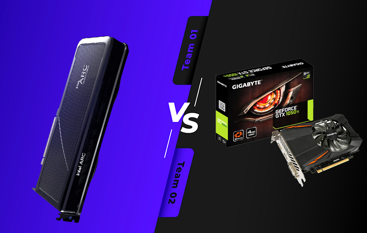 Intel ARC A350M và GPU GTX 1050 Ti