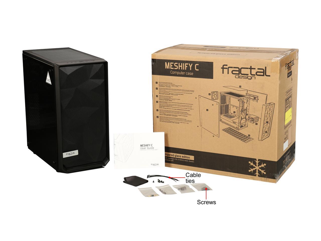 Đánh giá bao bì bên ngoài của vỏ case pc Meshify S2 Black Dark TG Mid-Tower