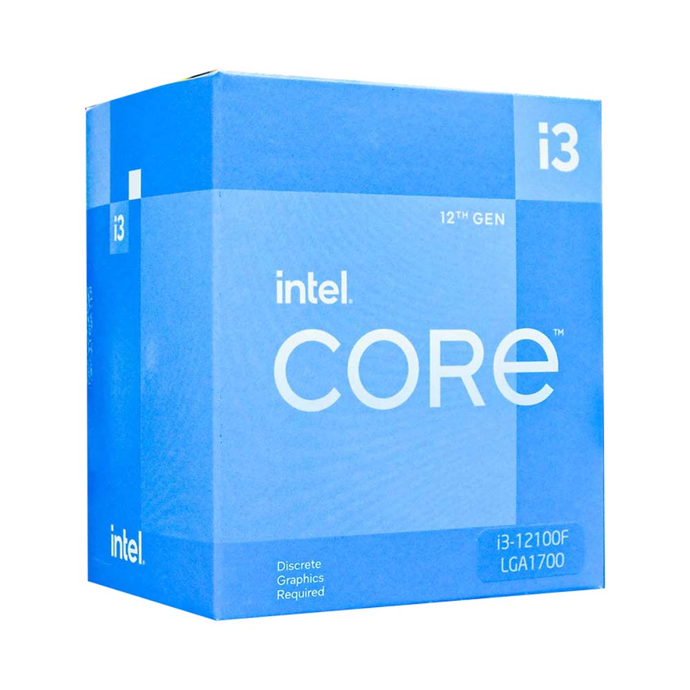 CPU Intel Core i3-12100F (3.3GHz turbo up to 4.3GHz, 4 nhân 8 luồng, 12MB Cache, Socket 1700, Alder Lake)