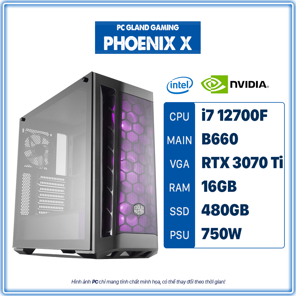 PC GLAND PHOENIX X (Core i7/B660/RAM 16GB/3070TI/480 SSD)