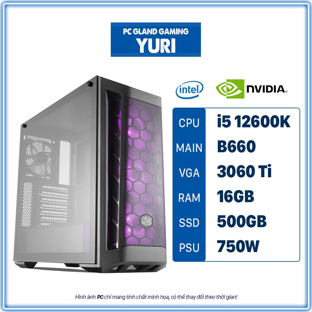 PC GLAND GAMING YURI (Core i5/B660/RAM 16 GB/3060Ti/500 SSD)