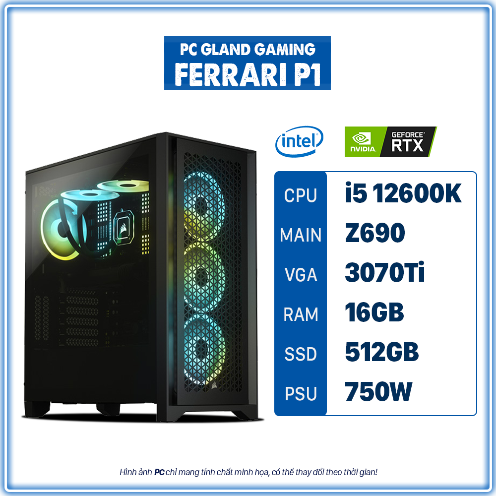 PC GL FERRARI P1 I5-12600K - VGA RTX 3070Ti