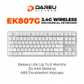 Bàn phím cơ không dây DAREU EK807G WHITE 87-KEYS (Red D switch)