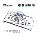 Block vga Bykski N-MS4090TRIO-X GPU BLOCK ( MSI RTX 4090 Gaming X Trio )