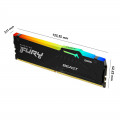 Ram KINGSTON FURY BEAST BLACK RGB XMP (KF560C40BBAK2-64) 64GB (2X32GB) DDR5 6000MHZ
