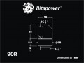 FITTING Bitspower 90 MALE-FEMALE ROTARY (Carbon Black)