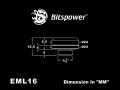 Fitting Bitspower compressor OD16MM (Carbon Black)