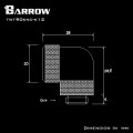 Fitting Barrow 90+com OD:12 male-female (Black)