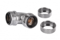 Fitting Thermaltake Pacific PETG Tube 90-Degree dual compression 16mm OD - Chrome 