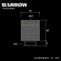 Fitting Barrow Exten 20mm male-female (Silver)