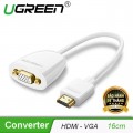 Cáp chuyển đổi HDMI to VGA (không Audio) chính hãng Ugreen 40252 cao cấp