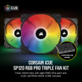 FAN Corsair SP120 RGB PRO Performance 120mm Triple Fan Kit with Lighting Node CORE (pack3)