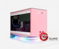 Vỏ case InWin A1 Plus Pink QI Charger - Full Side Tempered Glass Mini ITX