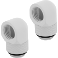Fitting Corsair Hydro X Series 90° Rotary Adapter Twin Pack — White