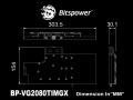Block vga Bitspower Lotan series VGA water block and I/O bracket for MSI GeForce RTX 2080 Ti Gaming X TRIO