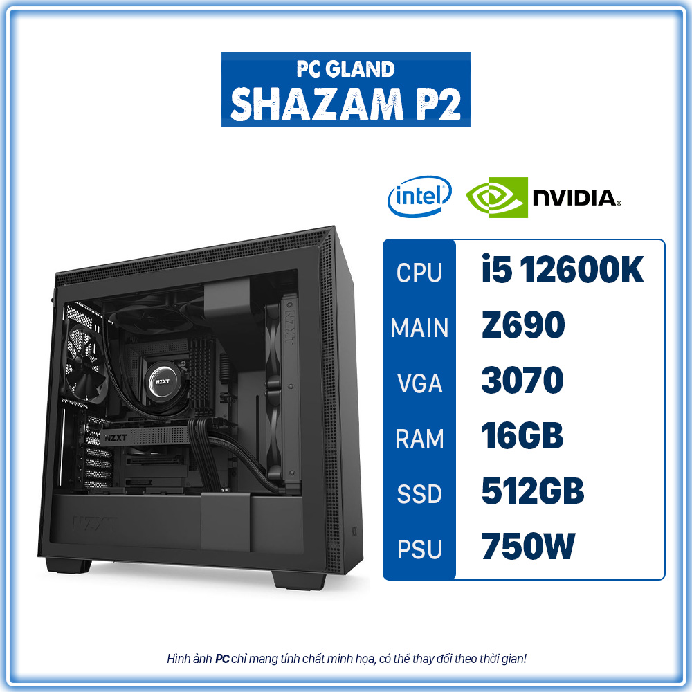 PC GL SHAZAM P2 I5-12600K VGA RTX 3070