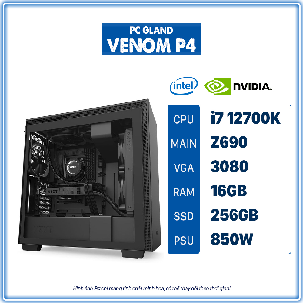 PC GL VENOM P4 I7 12700K - VGA RTX 3080