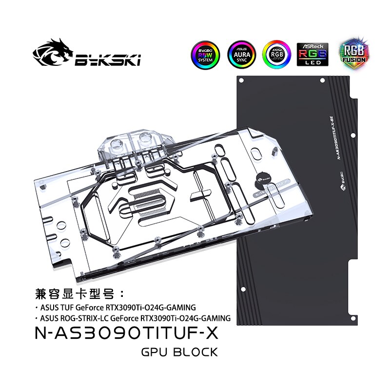 Block VGA Bykski N-AS3090TITUF-X ( ASUS TUF 3090ti )