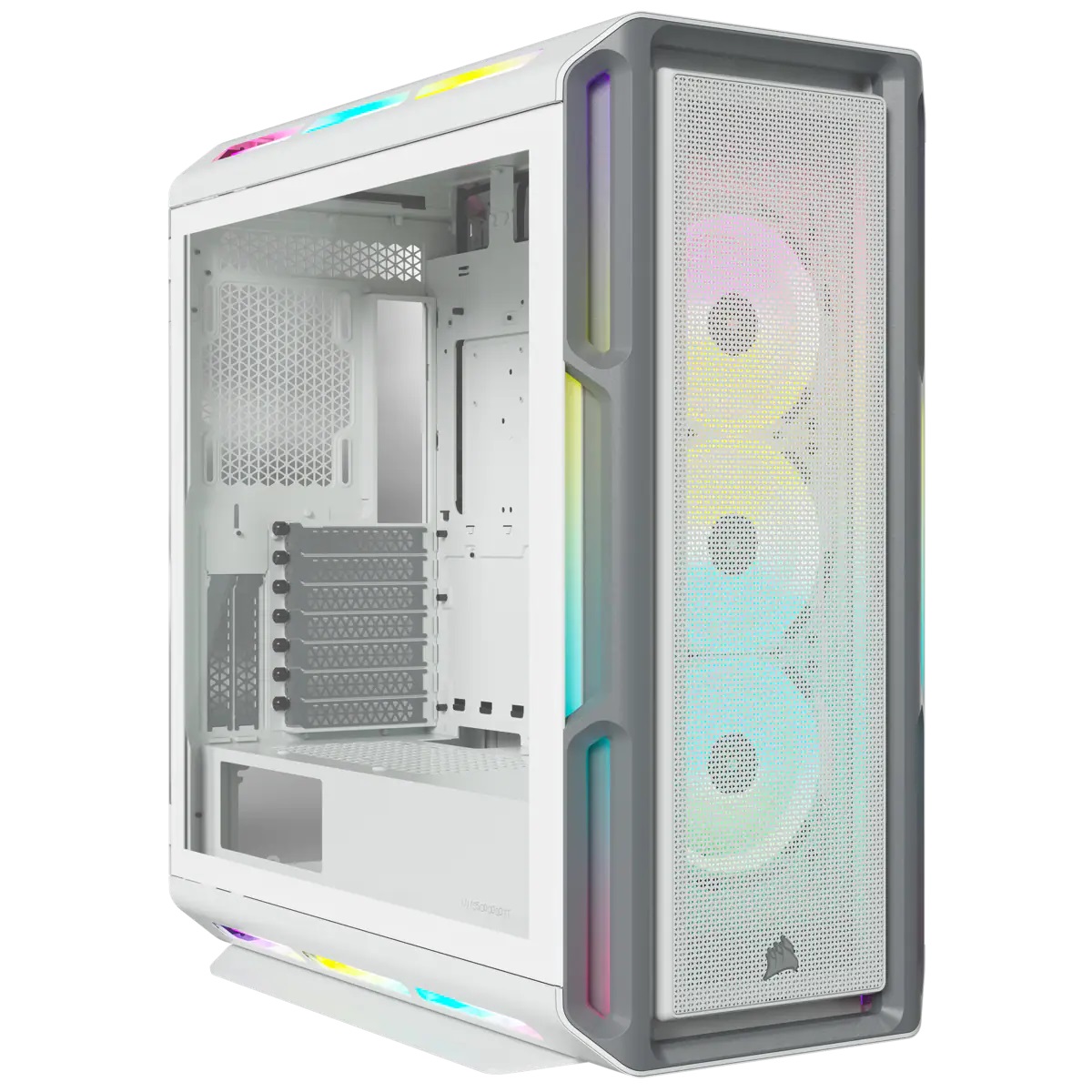 Vỏ Case CORSAIR iCUE 5000T RGB Tempered Glass Mid-Tower ATX PC Case - White