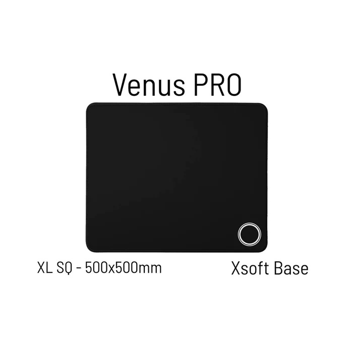 Lót chuột đế Xsoft Lethal Gaming Gear Venus PRO - Black (XL Square - 500x500mm)