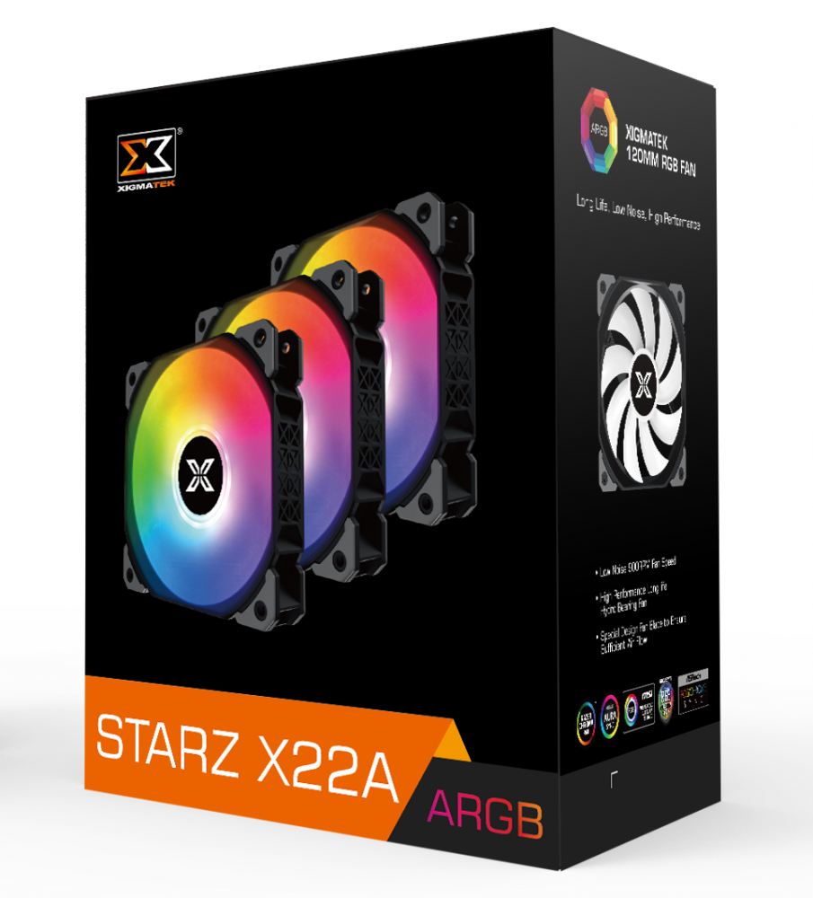 Fan Case XIGMATEK STARZ - X22A ARGB (EN48458) - PACK x3, CONTROLLER