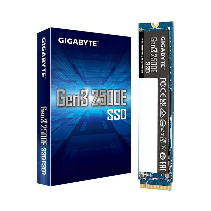 SSD GIGABYTE 2500E 500GB PCIE GEN 3.0X4 (ĐỌC 2400MB/S GHI 1800MB/S - (G325E500G)