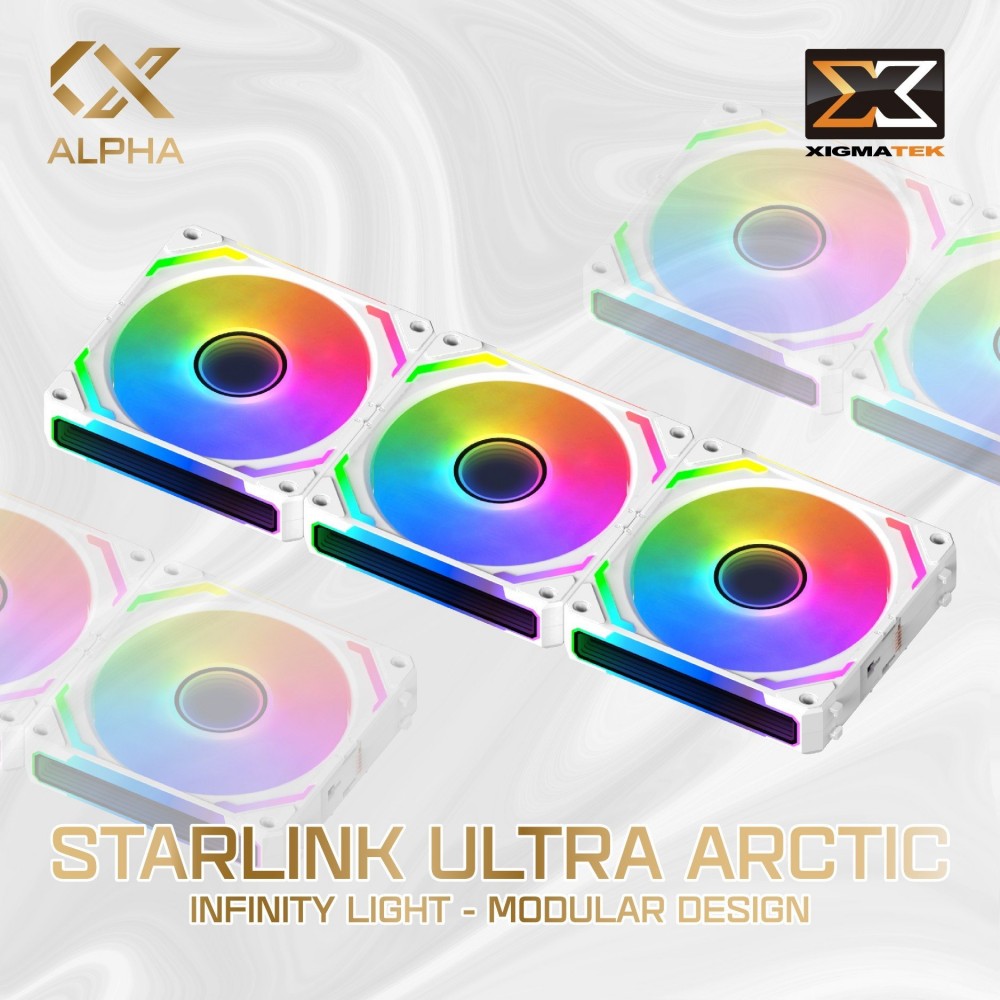 Fan Case XIGMATEK STARLINK ULTRA ARTIC - EN40856 - ARGB
