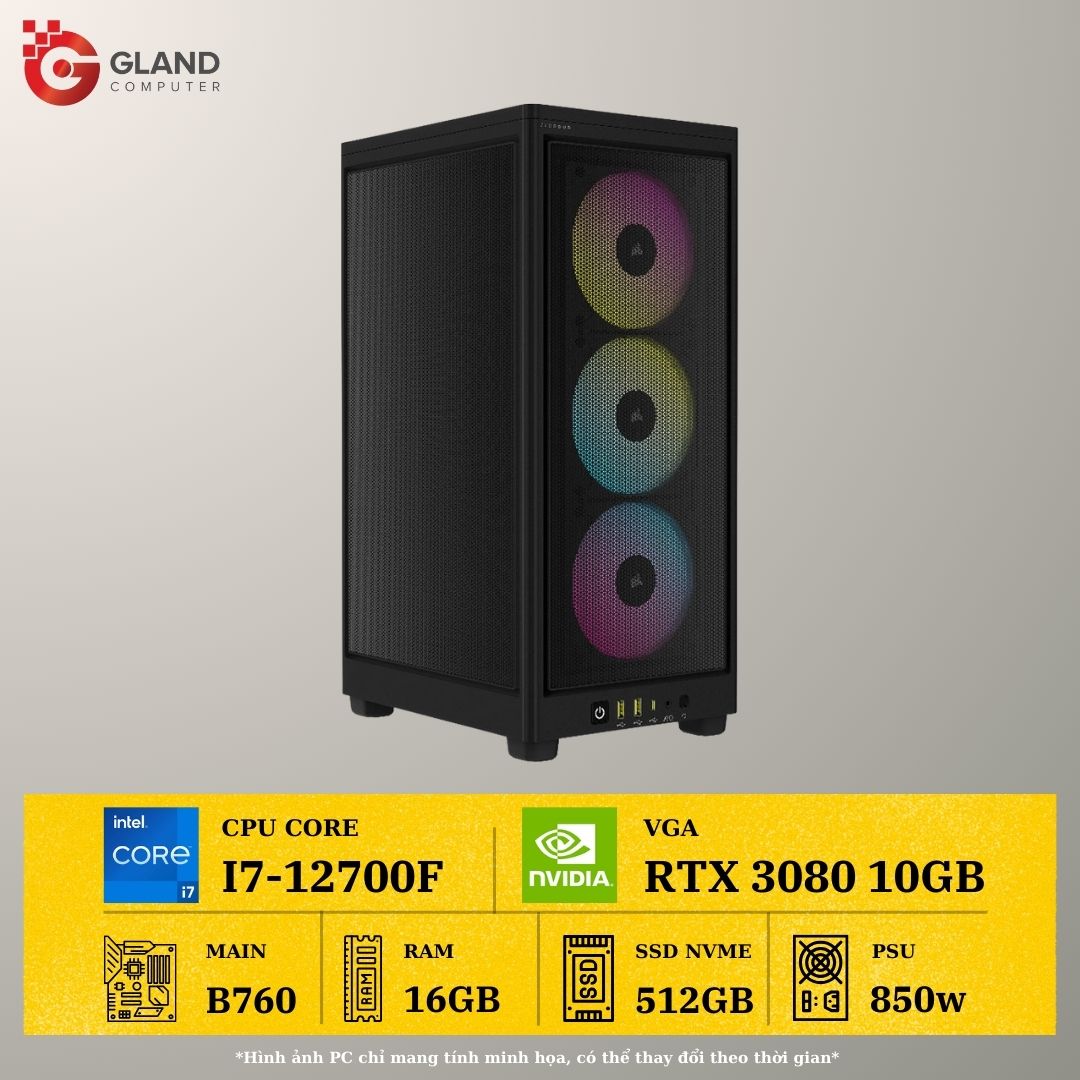 PC GAMING GLAND FLOW II P2 I7-12700F - VGA RTX 3080 10GB