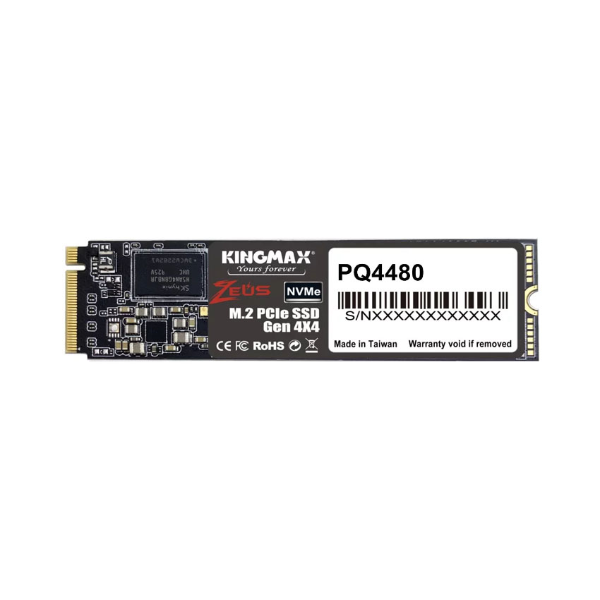 SSD KINGMAX ZEUS PQ4480 500GB M.2 2280 PCIE NVME GEN 4X4 (ĐỌC 3500MB/S - GHI 2400MB/S) - (KM500GPQ4480)