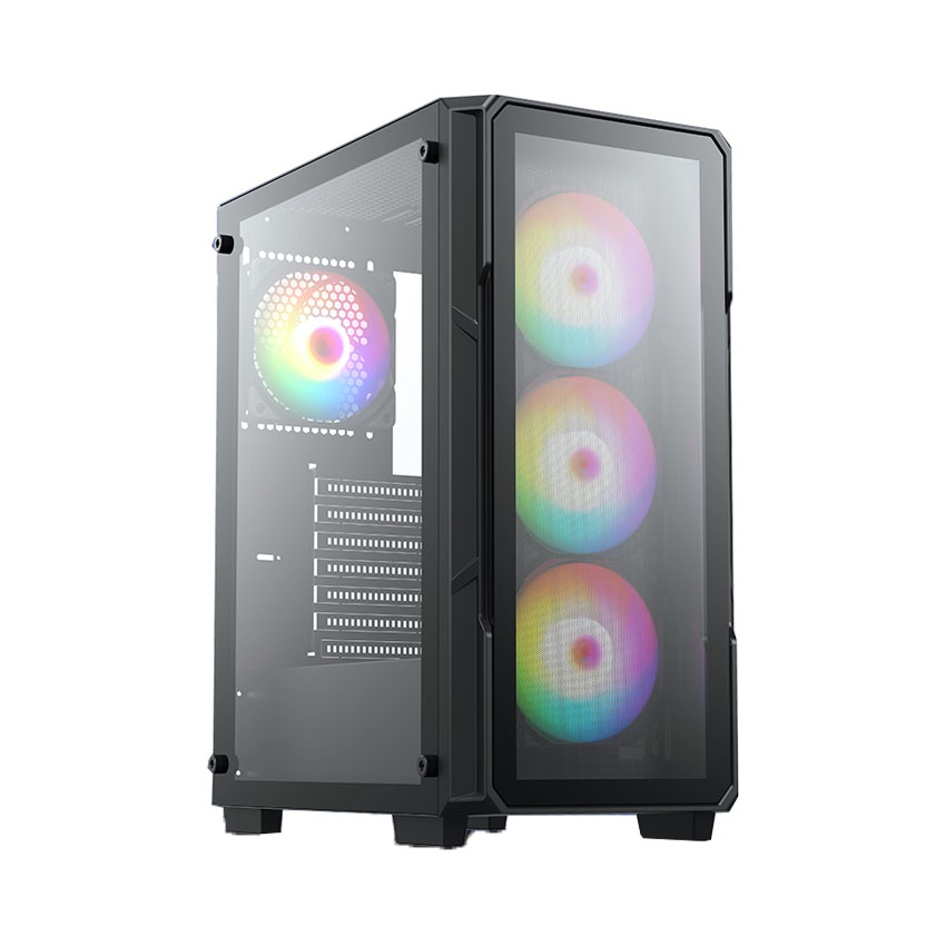 Vỏ Case VSP KA27 Đen (ATX/Mid Tower/Màu Đen/4fan)