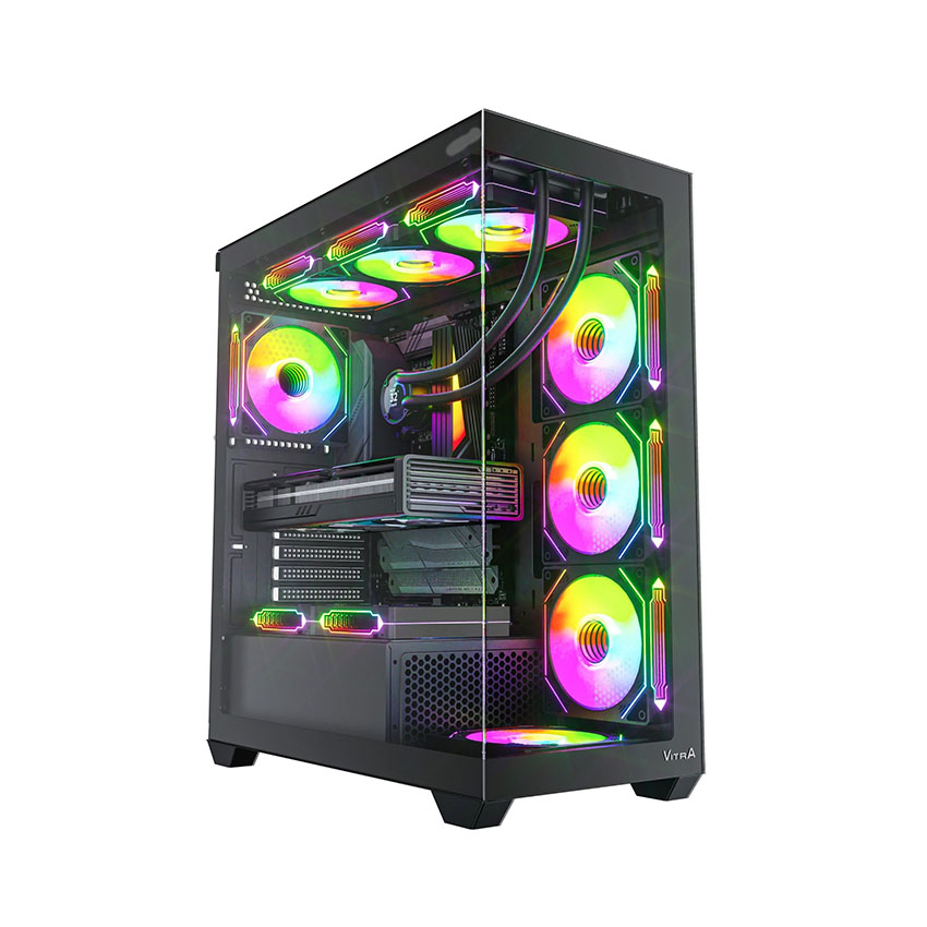 Vỏ case VITRA ATLANTIS WX1 Black (ATX/Màu Đen)