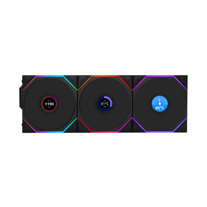 Fan Case LIAN LI UNI FAN SL WIRELESS LCD 120 Black (Bộ 3c)