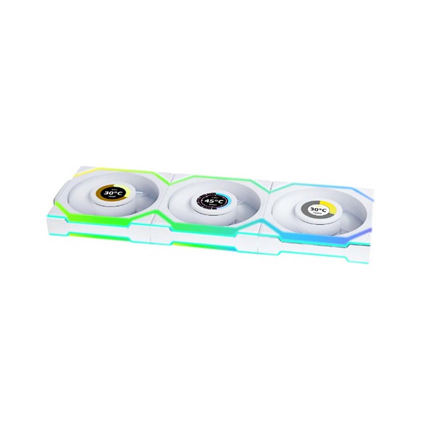 Fan Case LIAN LI UNI FAN SL WIRELESS LCD 120 White (Bộ 3c)