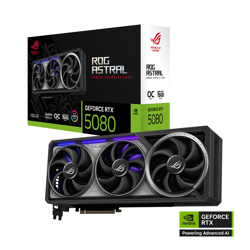 VGA Asus ROG ASTRAL RTX 5080 16G GAMING GDDR7 OC