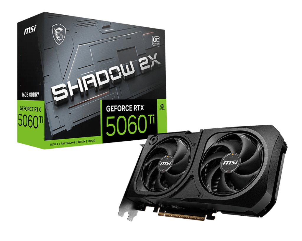 VGA MSI GeForce RTX 5060 Ti 16G SHADOW 2X OC PLUS