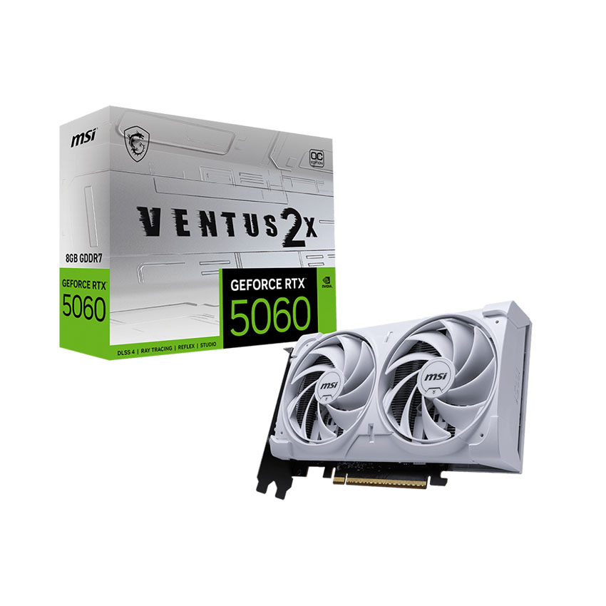 VGA MSI RTX 5060 8G VENTUS 2X OC WHITE GDDR7