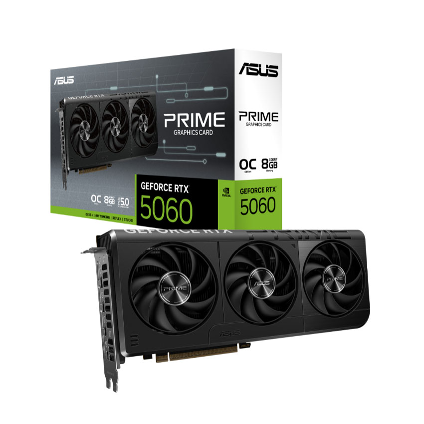 VGA Asus PRIME RTX 5060 8GB OC GDDR7 (PRIME_RTX506-O8G)
