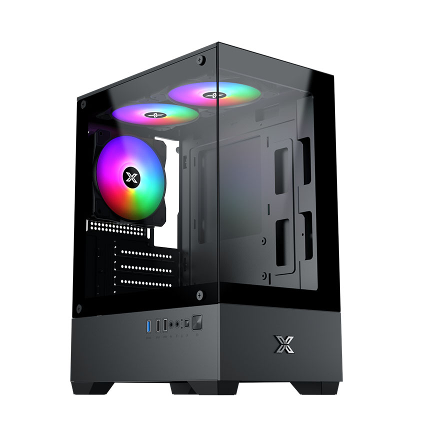 VỎ CASE XIGMATEK VIEW II 3F Black (mATX/ 3 fan)