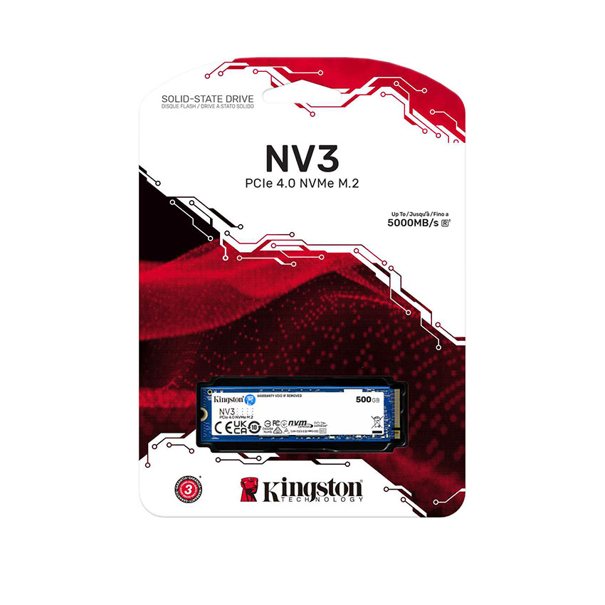 SSD KINGSTON SNV3 2TB – M.2 2280 PCIe Gen4 x4 (Đọc 6000MB/s - Ghi 5000MB/s) - (SNV3S/2000G)