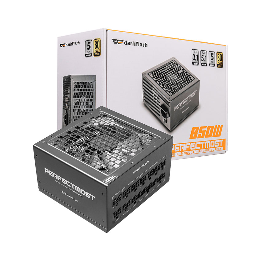 PSU DARKFLASH PMT850 GOLD - 850W (80 Plus Gold/ATX3.1/PCI-e 5.1/Full Modular)