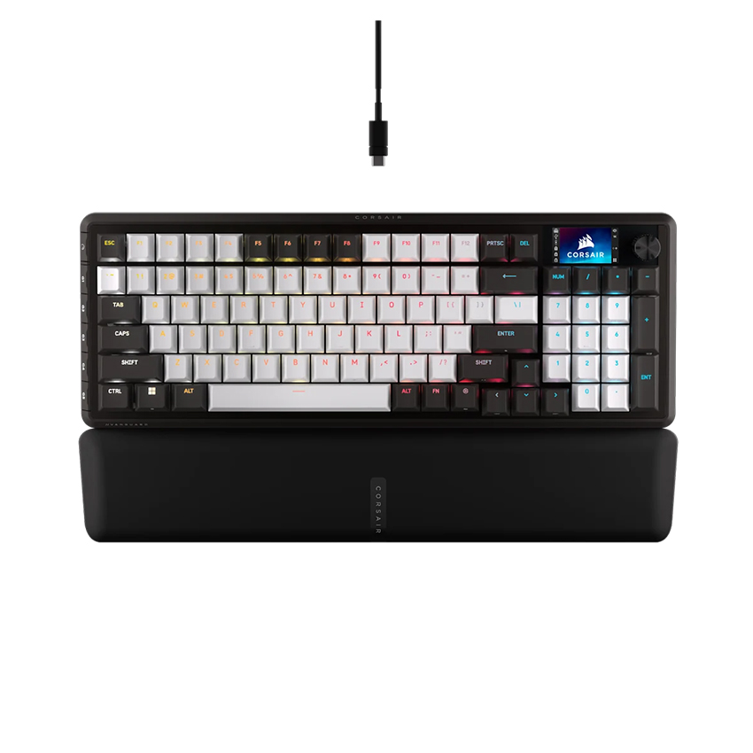 Bàn phím cơ Corsair VANGUARD 96 MLX Pulse, Black & White, Dual Tone PBT (CH-91E921I-NA)