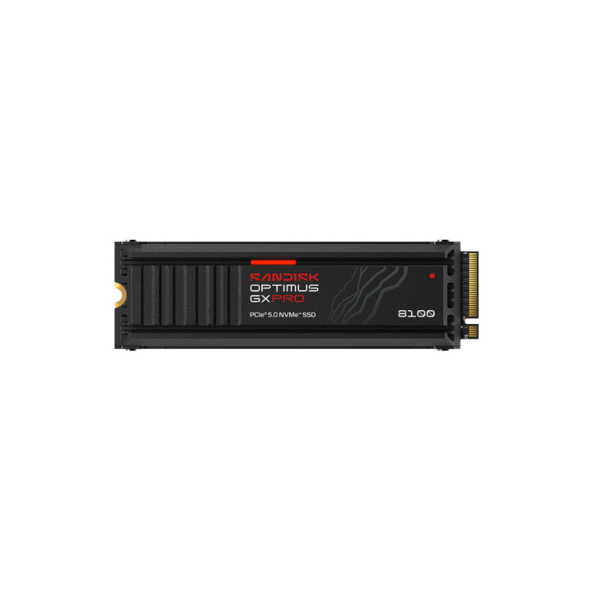 SSD Sandisk Optimus GX Pro 8100 Heatsink 8TB – M.2 2280 PCIe Gen5 x4 (Đọc 14.900MB/s - Ghi 11.000MB/s) - (SDSP82800TAH-000E0)