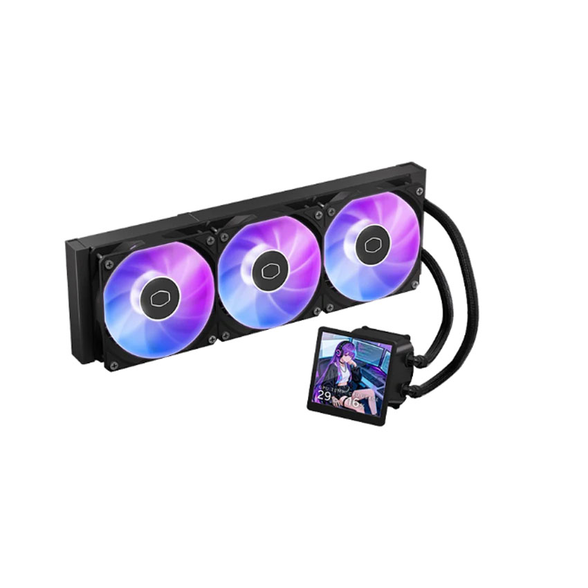 Tản nhiệt CPU AIO COOLER MASTER MasterLiquid Core LCD 4 inch 360 black ARGB