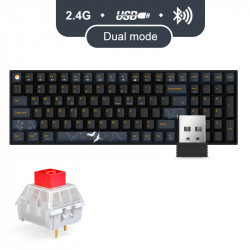 Bàn phím cơ Newmen GM1000-Dual mode , Red KailhBox Axis
